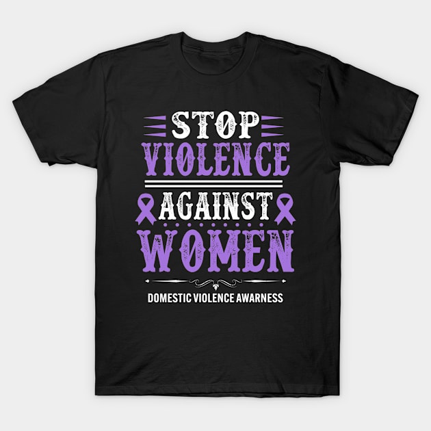 Domestic Violence Awareness stop violence against women T-Shirt by Moe99